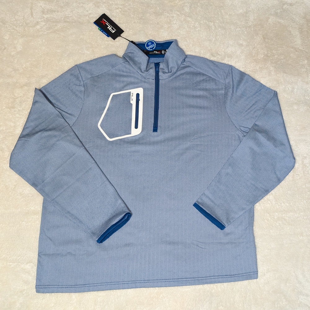 Blue Quarter-Zip Pullover